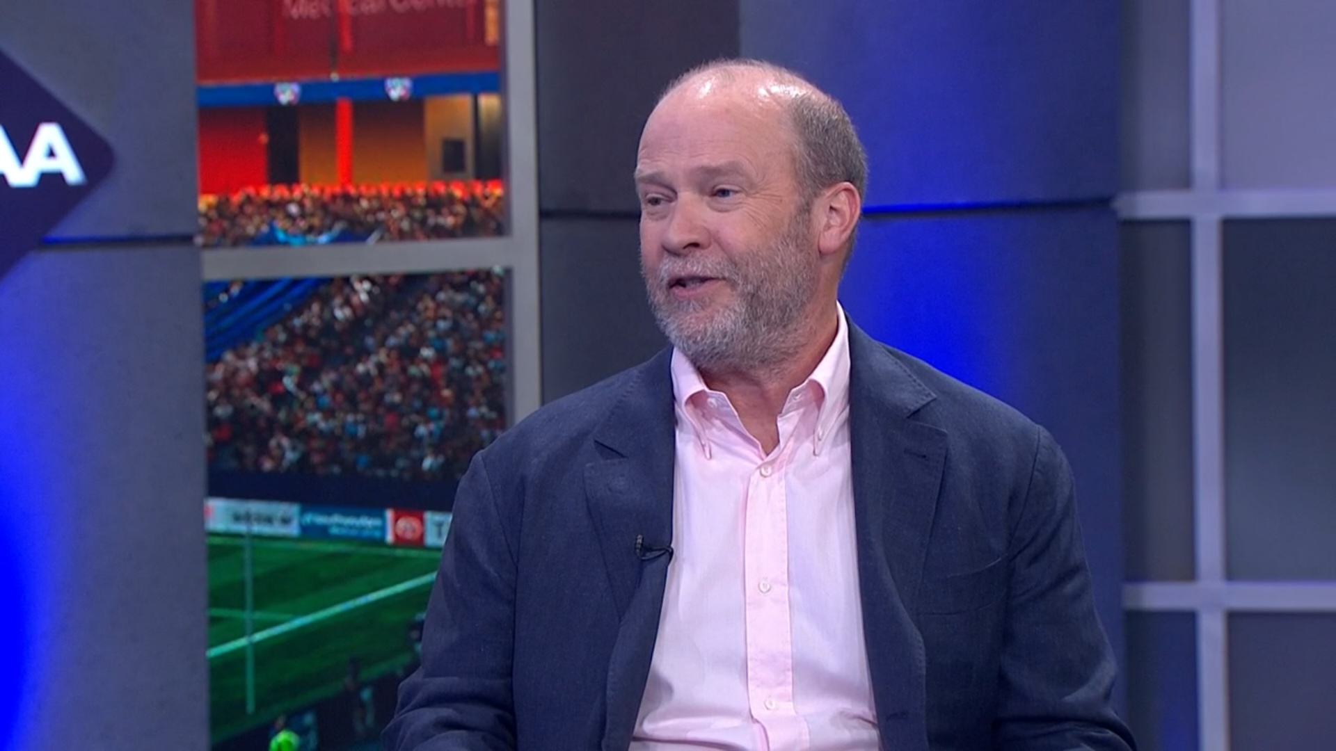 Dan Hunt on a local talk show set.