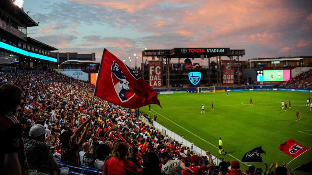 A bleachers view of the Toyota Stadium during a FC Dallas game.